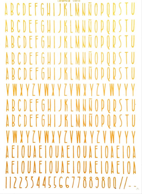 ABC LETRAS DORADAS GRANDES D36 (CERAMICA) - C-06