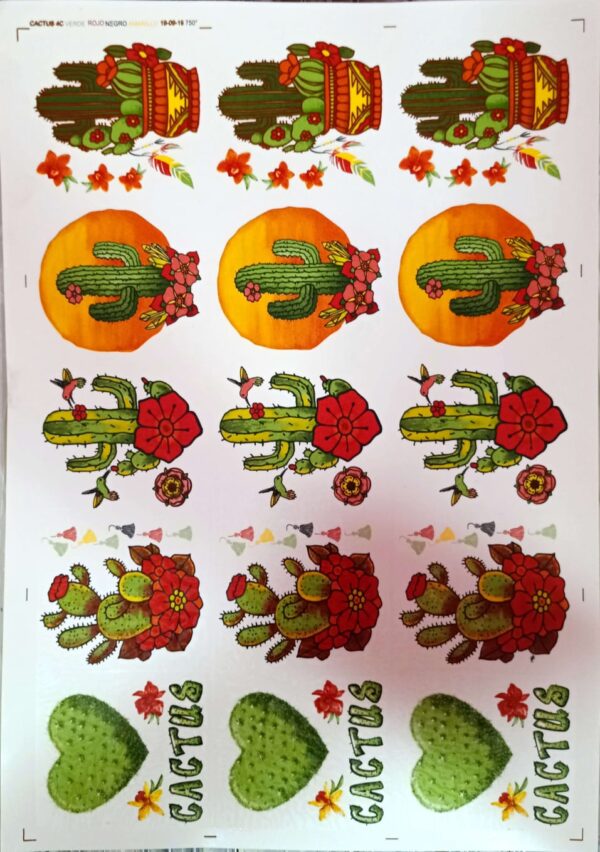 CACTUS 4 COLORES (CERAMICA) - C-01