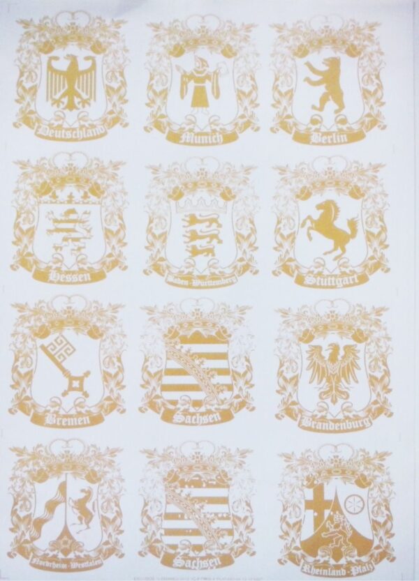 ESCUDOS ALEMANES DORADO (CERAMICA) - C-05