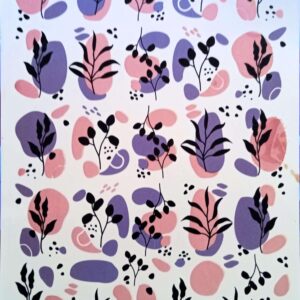 FLORES ACUARELAS LILA ROSA C-01 (CERAMICA)