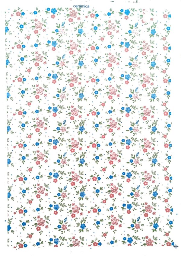 RAMOS MINI DE FLORCITAS ROSA AZUL Y VERDE (CERAMICA) - C-01