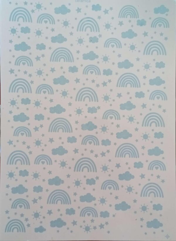 NUBES INFANTILES CELESTE (CERAMICA) - C-08